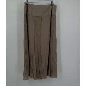 J Gee Womens Boho Midi Skirt Size 2X Lace Inserts Flowy Romantic Peasant Gypsy
